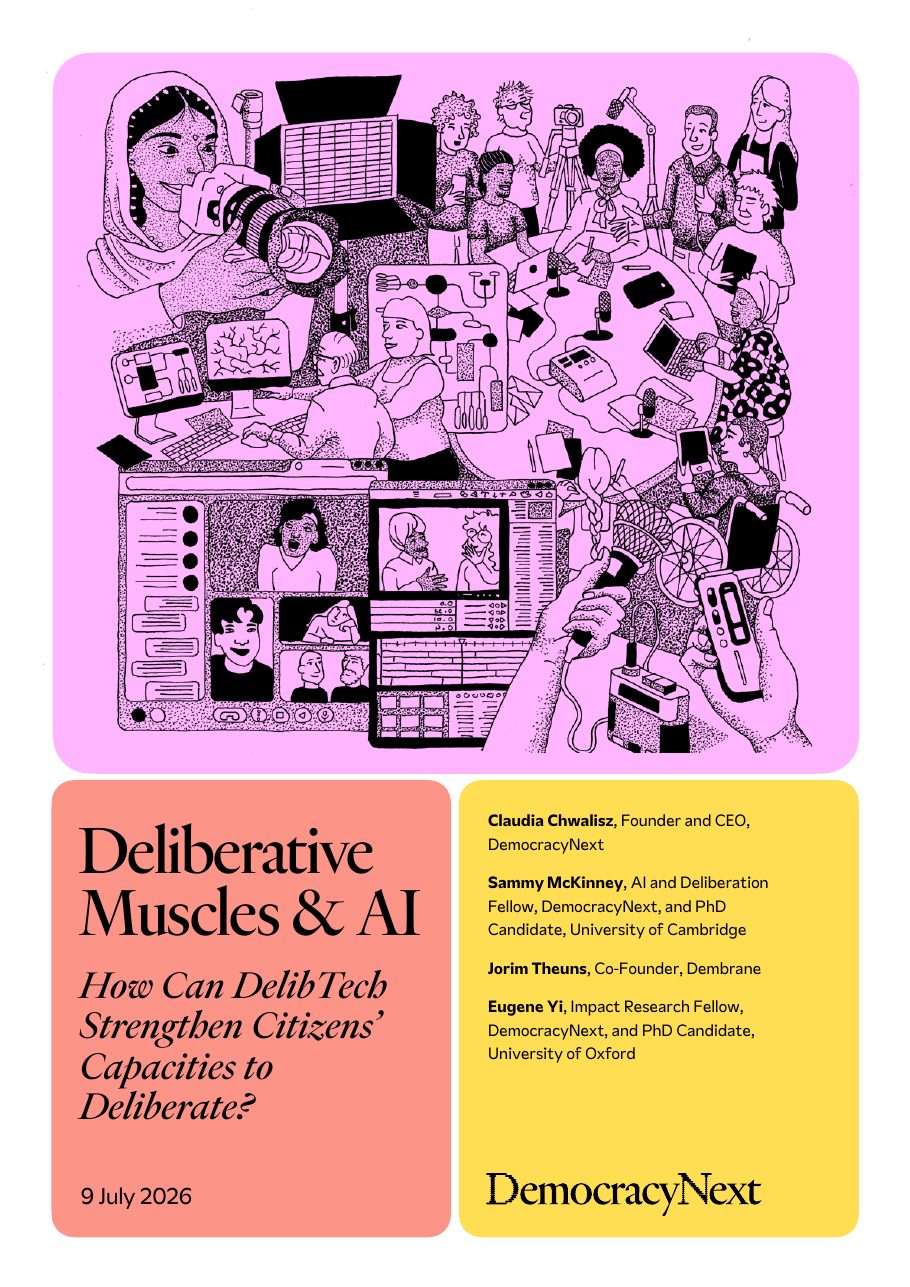 Cover of the Deliberative Muscles & AI paper (source: DemocracyNext)